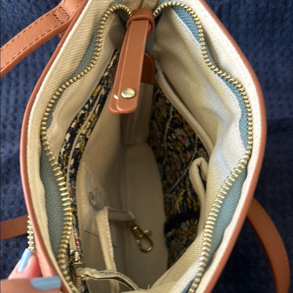 Spartina 449 Brown and Yellow Floral Crossbody Bag - Picture 7 of 7